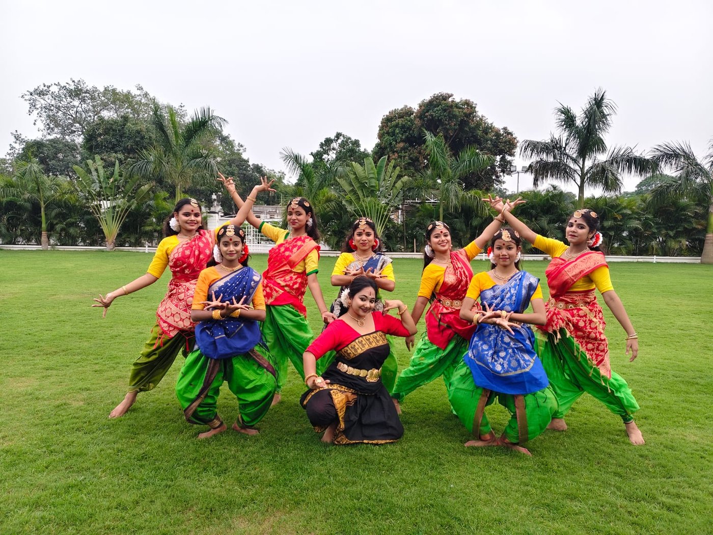 Group dance performance outdoors